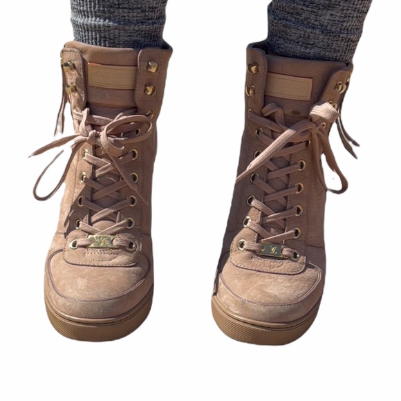 My Louis Vuitton Lace Up Wedge Ankle Boots - Picture 10 of 10